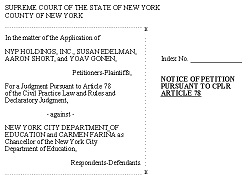 The NY POST Sues The New York City Department of Education For Freedom of Information (FOIL) Violations